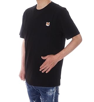 Amazon | [メゾン キツネ] 半袖 丸首 Tシャツ ブラック